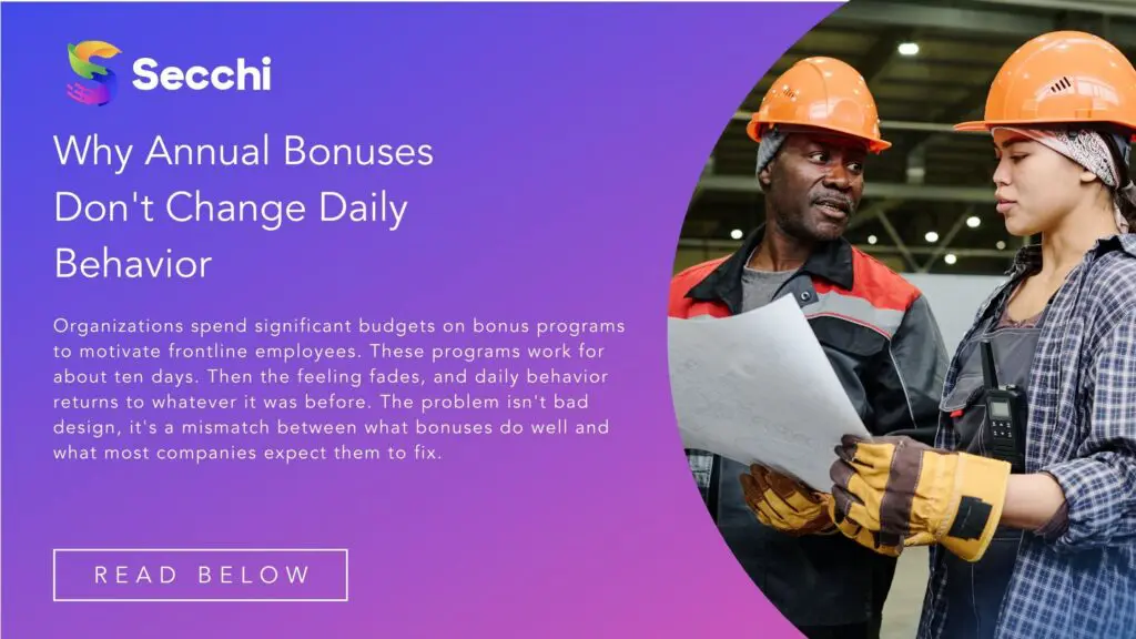 Why just bonus can't make frontline workers show uo everyday
